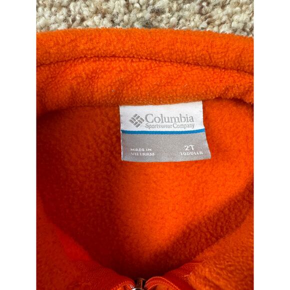 COLUMBIA Boys zip up Hoodie/Sweatshirt/Fleece, size 2T; ORANGE - Picture 12 of 12